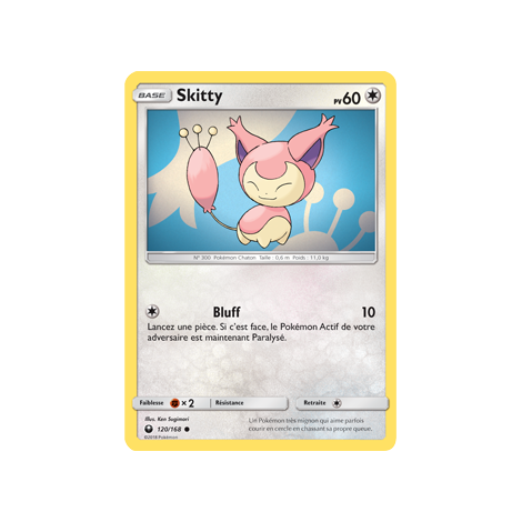 Skitty 120/168 : Joyau Commune de l'extension Pokémon Tempête Céleste