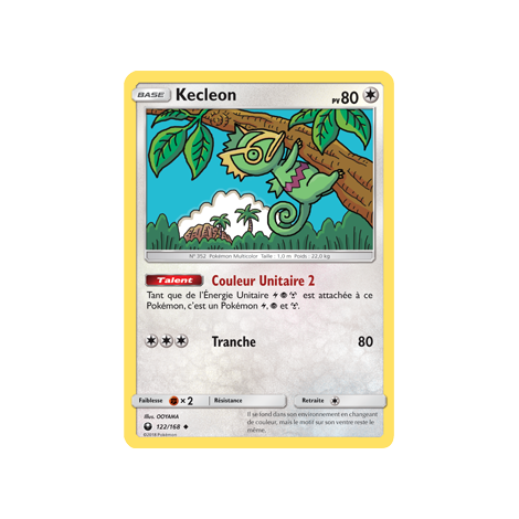 Kecleon 122/168 : Joyau Peu commune de l'extension Pokémon Tempête Céleste