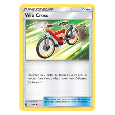 Vélo Cross 123/168 : Joyau Peu commune de l'extension Pokémon Tempête Céleste