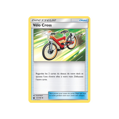 Vélo Cross 123/168 : Joyau Peu commune de l'extension Pokémon Tempête Céleste