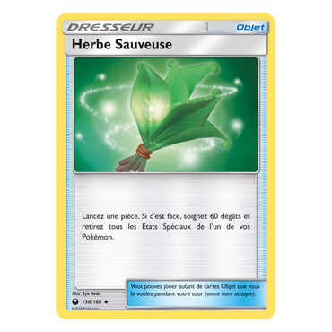 Carte Herbe Sauveuse - Peu commune de Pokémon Tempête Céleste 136/168