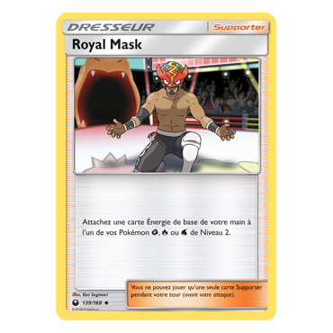 Découvrez Royal Mask, carte Peu commune de la série Tempête Céleste