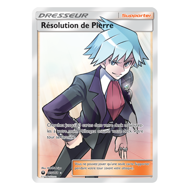 Carte Résolution de Pierre - Ultra rare de Pokémon Tempête Céleste 165/168