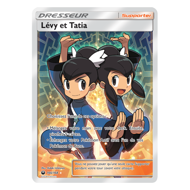 Carte Lévy et Tatia - Ultra rare de Pokémon Tempête Céleste 166/168