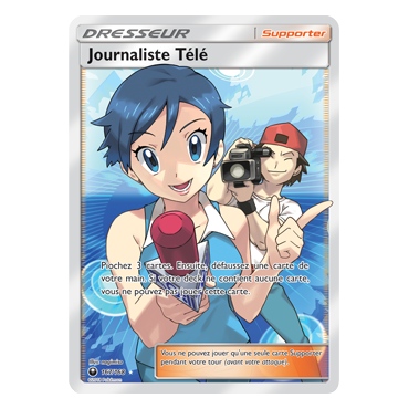 Carte Journaliste Télé - Ultra rare de Pokémon Tempête Céleste 167/168