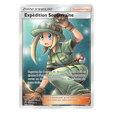 Découvrez Expédition Souterraine, carte Ultra rare de la série Tempête Céleste