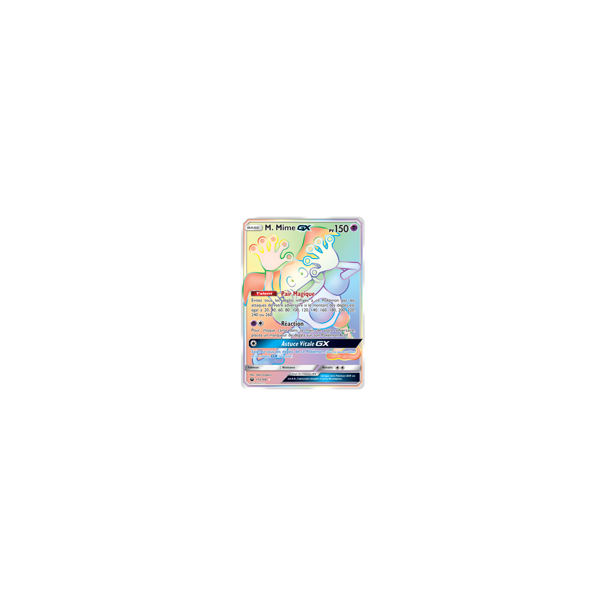 Carte M. Mime - Arc-en-ciel rare de Pokémon Tempête Céleste 173/168