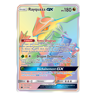 Découvrez Rayquaza, carte Arc-en-ciel rare de la série Tempête Céleste