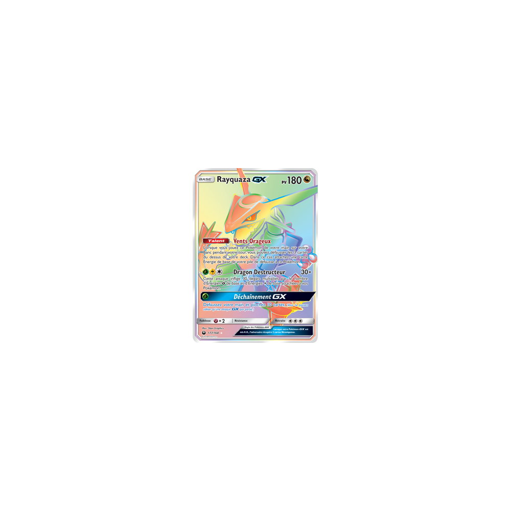 Découvrez Rayquaza, carte Arc-en-ciel rare de la série Tempête Céleste