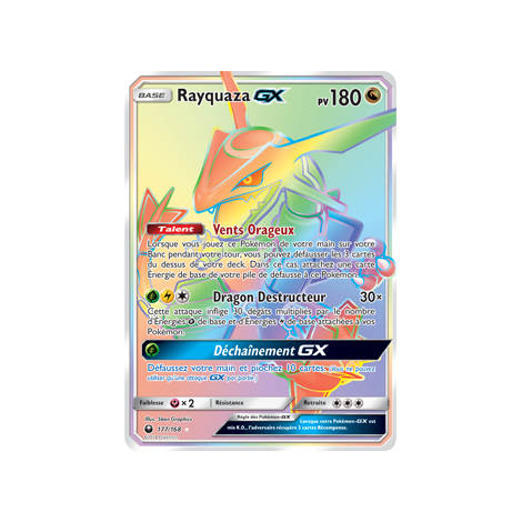 Découvrez Rayquaza, carte Arc-en-ciel rare de la série Tempête Céleste