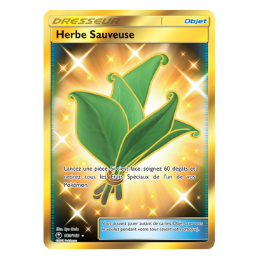 Carte Herbe Sauveuse - Holographique rare de Pokémon Tempête Céleste 180/168