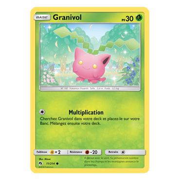 Granivol 11/214 : Joyau Commune de l'extension Pokémon Tonnerre Perdu