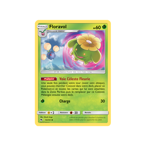 Floravol 13/214 : Joyau Peu commune de l'extension Pokémon Tonnerre Perdu