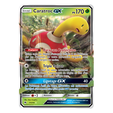Caratroc 17/214 : Joyau Holographique rare GX de l'extension Pokémon Tonnerre Perdu