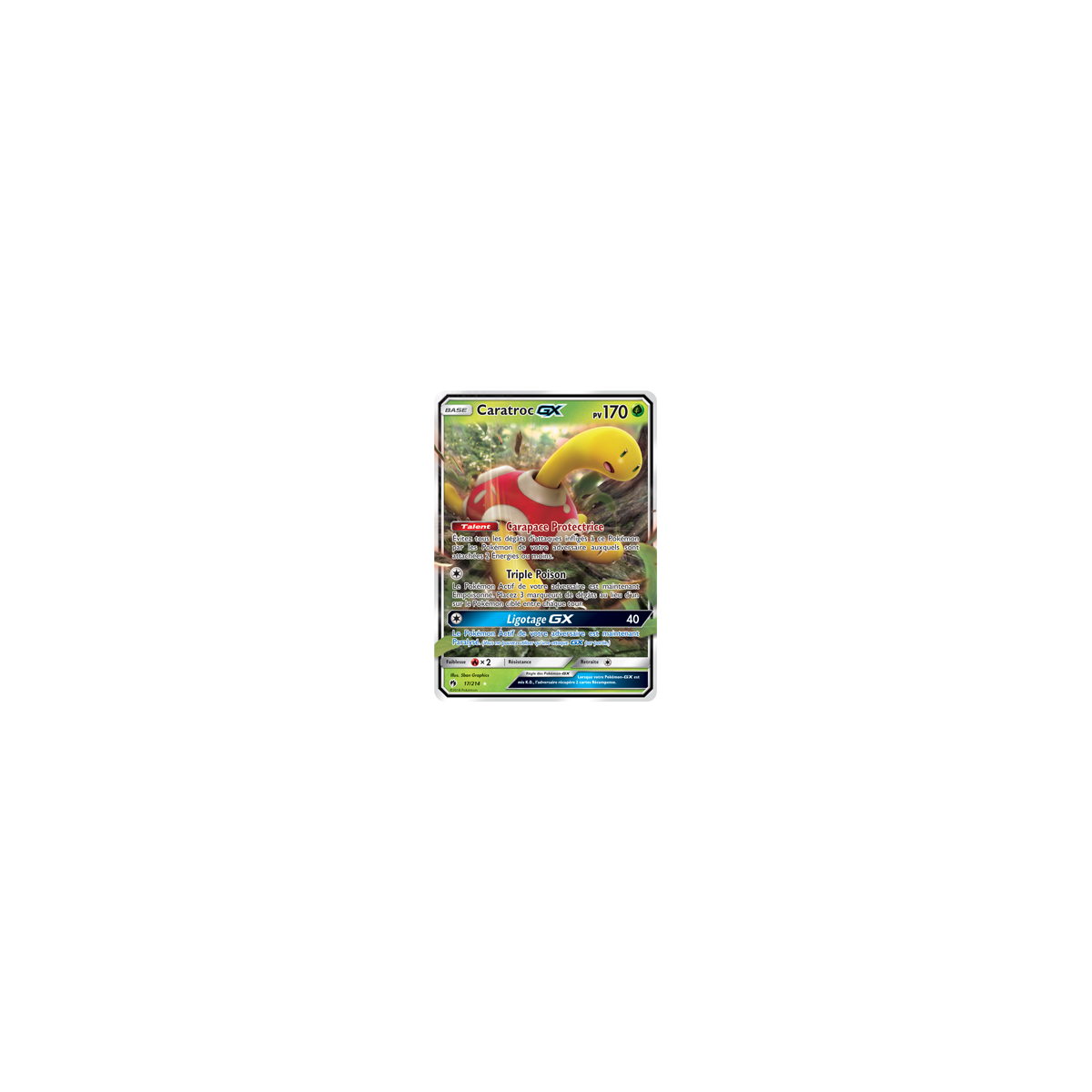 Caratroc 17/214 : Joyau Holographique rare GX de l'extension Pokémon Tonnerre Perdu