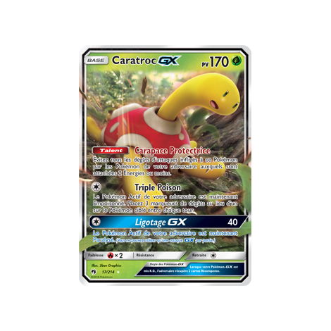 Caratroc 17/214 : Joyau Holographique rare GX de l'extension Pokémon Tonnerre Perdu