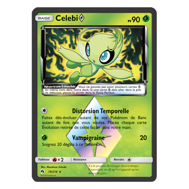 Celebi 19/214 : Joyau Prisme Étoile rare de l'extension Pokémon Tonnerre Perdu