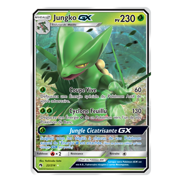Jungko 22/214 : Joyau Holographique rare GX de l'extension Pokémon Tonnerre Perdu
