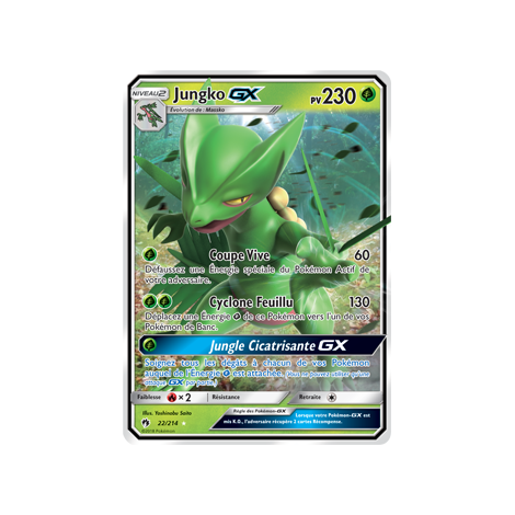 Jungko 22/214 : Joyau Holographique rare GX de l'extension Pokémon Tonnerre Perdu