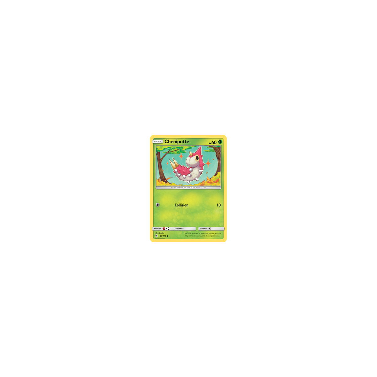 Carte Chenipotte - Commune de Pokémon Tonnerre Perdu 23/214