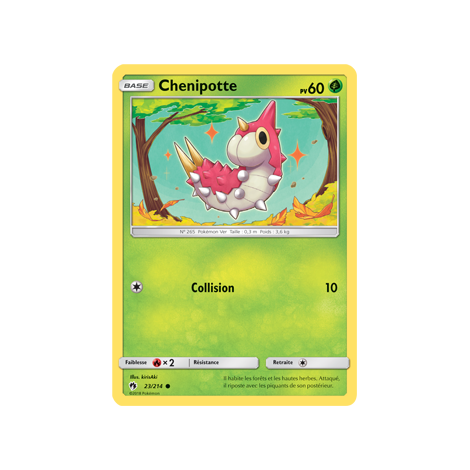 Carte Chenipotte - Commune de Pokémon Tonnerre Perdu 23/214
