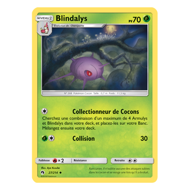 Carte Blindalys - Peu commune de Pokémon Tonnerre Perdu 27/214