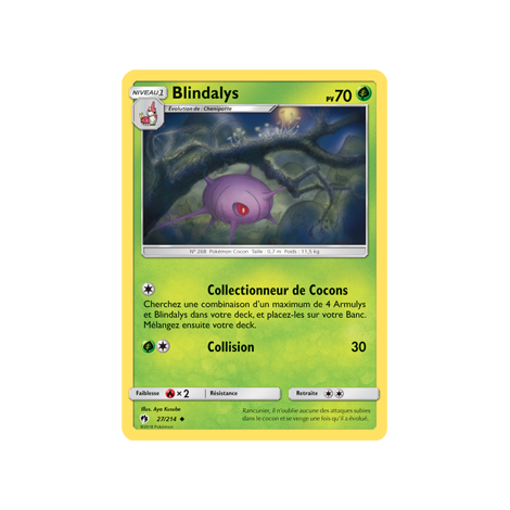 Carte Blindalys - Peu commune de Pokémon Tonnerre Perdu 27/214