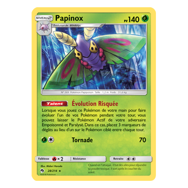 Papinox 28/214 : Joyau Rare de l'extension Pokémon Tonnerre Perdu