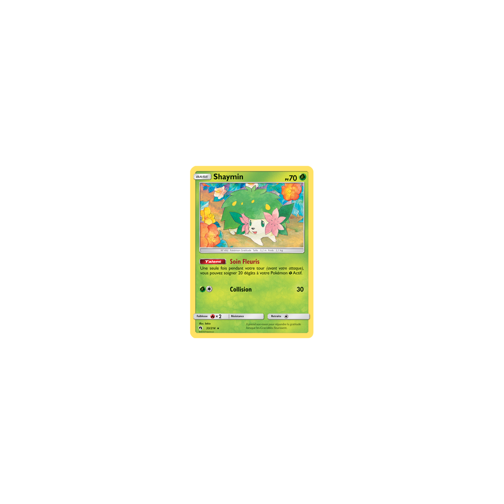 Shaymin 33/214 : Joyau Holographique rare de l'extension Pokémon Tonnerre Perdu