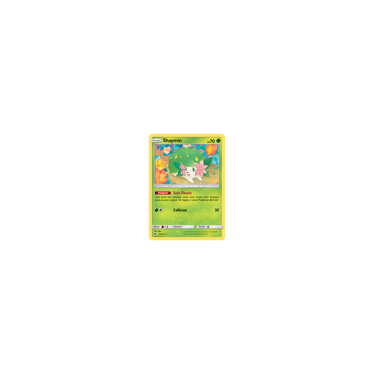 Shaymin 33/214 : Joyau Holographique rare de l'extension Pokémon Tonnerre Perdu