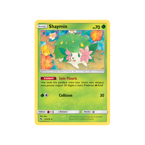 Shaymin 33/214 : Joyau Holographique rare de l'extension Pokémon Tonnerre Perdu