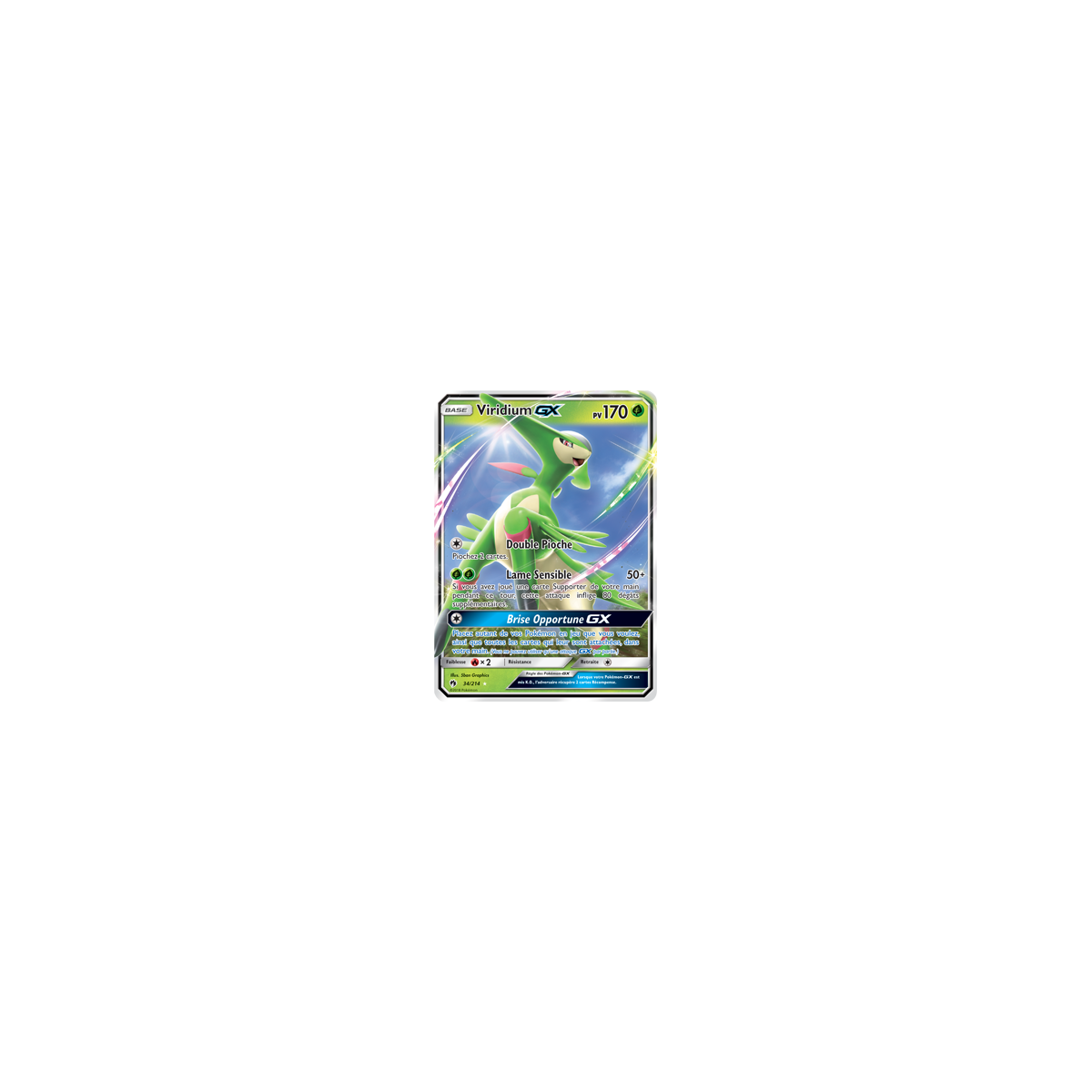 Découvrez Viridium, carte Holographique rare GX de la série Tonnerre Perdu