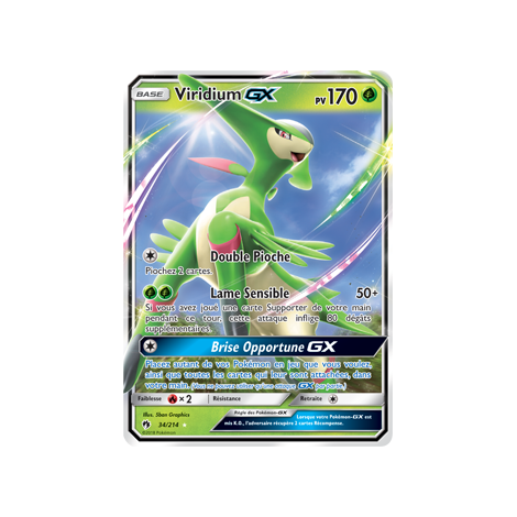 Découvrez Viridium, carte Holographique rare GX de la série Tonnerre Perdu