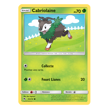 Carte Cabriolaine - Commune de Pokémon Tonnerre Perdu 35/214