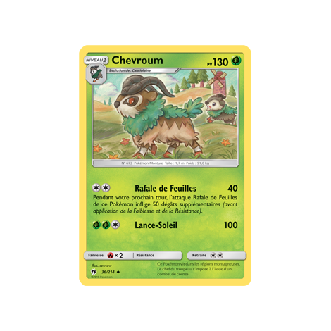 Carte Chevroum - Peu commune de Pokémon Tonnerre Perdu 36/214