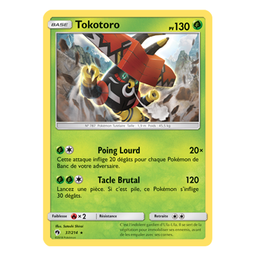 Découvrez Tokotoro, carte Holographique rare de la série Tonnerre Perdu