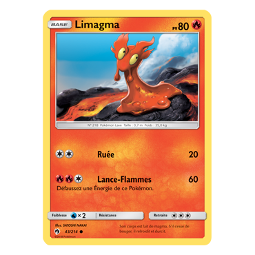 Carte Limagma - Commune de Pokémon Tonnerre Perdu 43/214