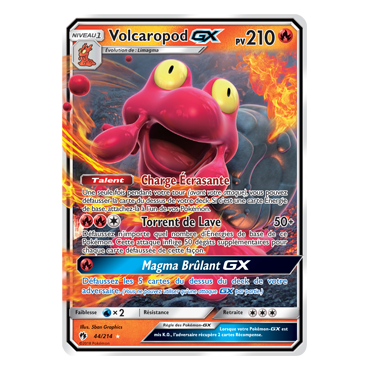 Découvrez Volcaropod, carte Holographique rare GX de la série Tonnerre Perdu