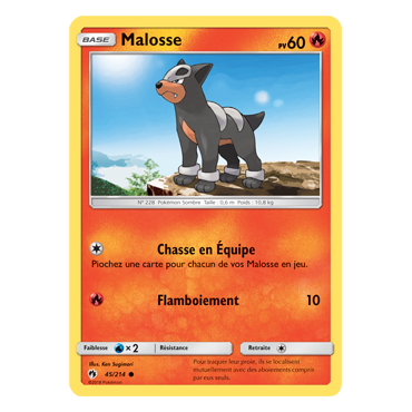 Carte Malosse - Commune de Pokémon Tonnerre Perdu 45/214