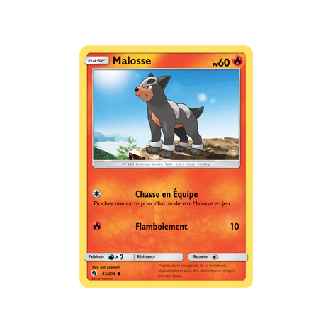 Carte Malosse - Commune de Pokémon Tonnerre Perdu 45/214