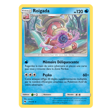 Roigada 55/214 : Joyau Rare de l'extension Pokémon Tonnerre Perdu