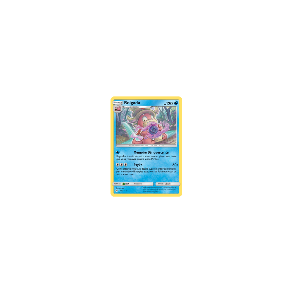 Roigada 55/214 : Joyau Rare de l'extension Pokémon Tonnerre Perdu