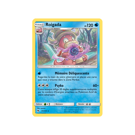 Roigada 55/214 : Joyau Rare de l'extension Pokémon Tonnerre Perdu