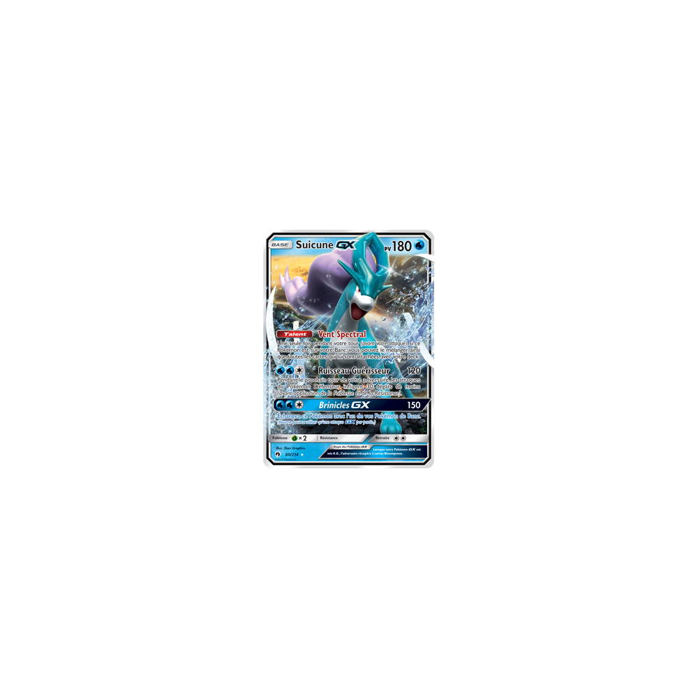 Suicune 60/214 : Joyau Holographique rare GX de l'extension Pokémon Tonnerre Perdu