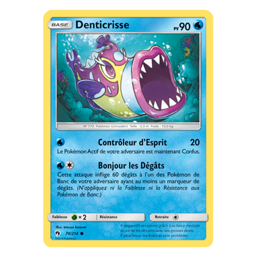 Carte Denticrisse - Commune de Pokémon Tonnerre Perdu 70/214
