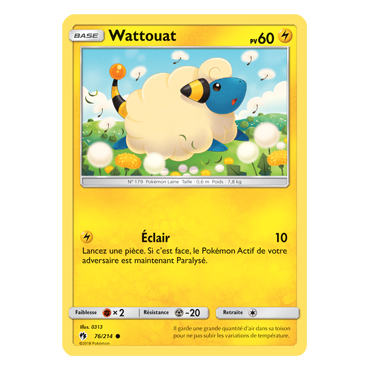 Carte Wattouat - Commune de Pokémon Tonnerre Perdu 76/214