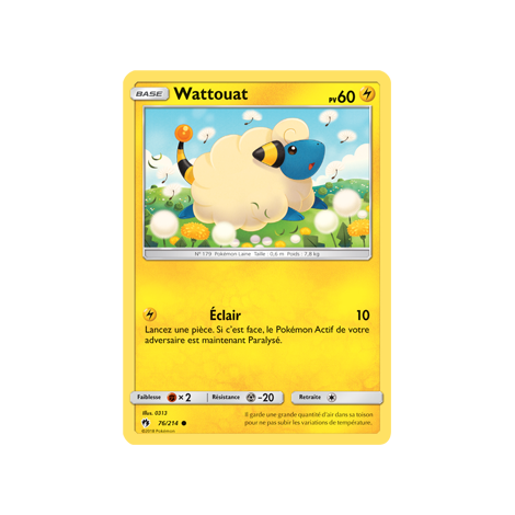 Carte Wattouat - Commune de Pokémon Tonnerre Perdu 76/214