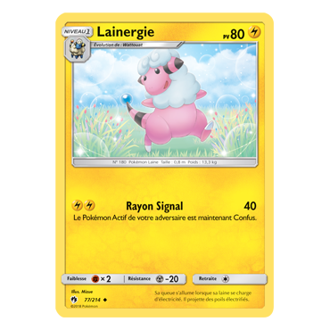 Lainergie 77/214 : Joyau Peu commune de l'extension Pokémon Tonnerre Perdu