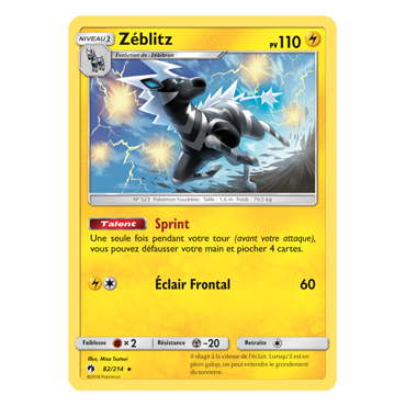 Découvrez Zéblitz, carte Rare de la série Tonnerre Perdu