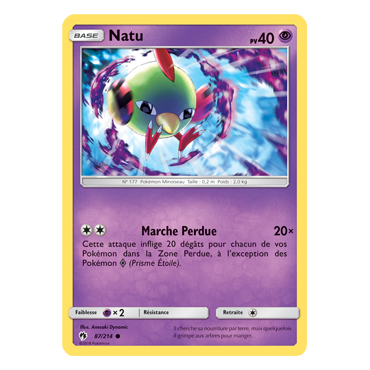 Découvrez Natu, carte Commune de la série Tonnerre Perdu